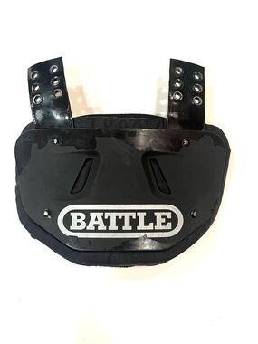 BATTLE Black Football Back Bone Back Plate Adult Protective Pad High Impact